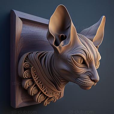 3D модель Сфинкс кошка (STL)